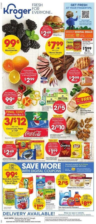 View your Weekly Ad Kroger online. Find sales, special offers, coupons and more. Valid from Mar 15 to Mar 21.