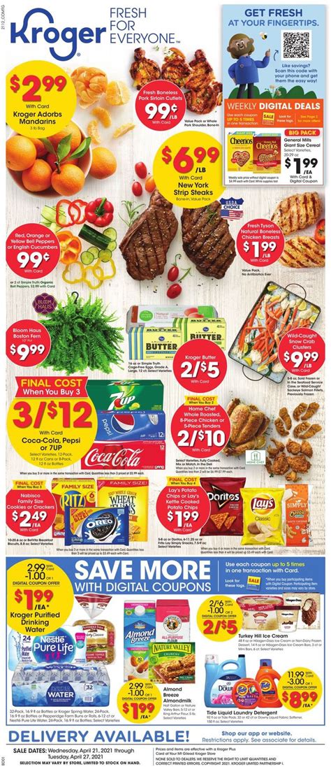 The Kroger Ad starts on Wednesday and ends on Tuesda