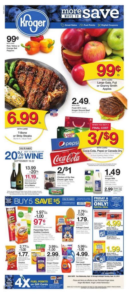 Oct 10, 2023 · View your Weekly Ad Kroger online. Find sales, special offers, coupons and more. Valid from Oct 04 to Oct 10 . 