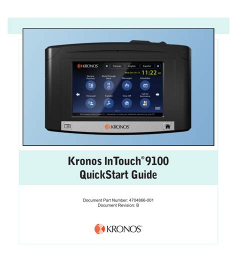 Kronos intouch 9100 manual. How a manager can enroll an employee on a Kronos InTouch timeclock 