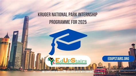 Kruger national park internship program 2025 online application.  Research the specific ...