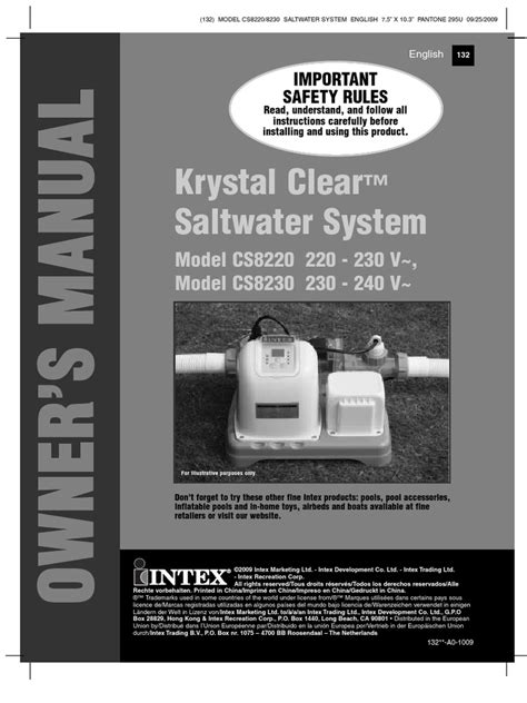 Krystal clear saltwater system model 603 manual. - Saturn vue 2003 manual transmission problems.