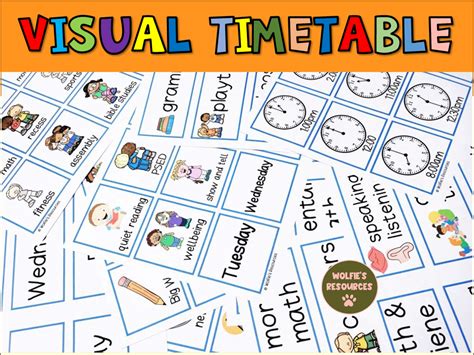 Ks1 Visual Timetable Visual Timetable School Timetable Classroom Essential