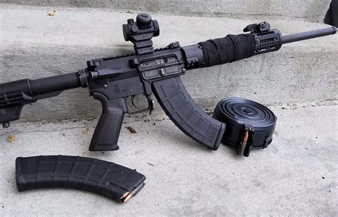 The Mk47 receiver set is a tight fit, and those pins, with plenty of space to get to them and a divot in the center, make separating the gun for maintenance and cleaning a breeze. Much appreciated. The Mk47 isn’t based on an AR15 frame, but instead CMMG’s Mk3 .308 platform.. 