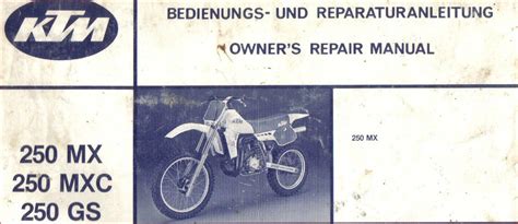 Ktm 250mx 250 mx 1983 1991 manuale di servizio di riparazione in officina. - Haga ud. mismo su diseno grafico.