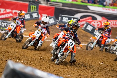 Ktm junior supercross results. This is a press release from KTM…. Murrieta, CA – The KTM Junior Racing SX Program, presented by Wells Fargo is ready to conduct its 23rd year of racing alongside the AMA Supercross Championship with the announcement of an exciting schedule in 2022. Continuing to lead the charge in innovation, participants will once again race aboard KTM ... 