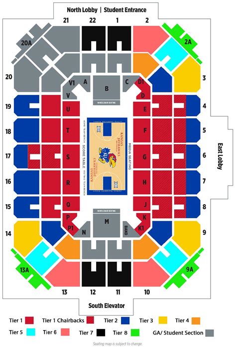 Ku basketball seating chart. Kansas Basketball Seating Chart at Allen Fieldhouse. View the interactive seat map with row numbers, seat views, tickets and more. 