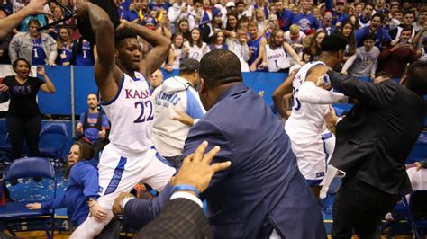 Jan 22, 2020 · The worst brawl college basketball has seen in years broke out near the end of No. 3 Kansas' 81-60 victory vs. Kansas State at Phog Allen Fieldhouse on Tuesday night. It was a scary scene, one ... . 