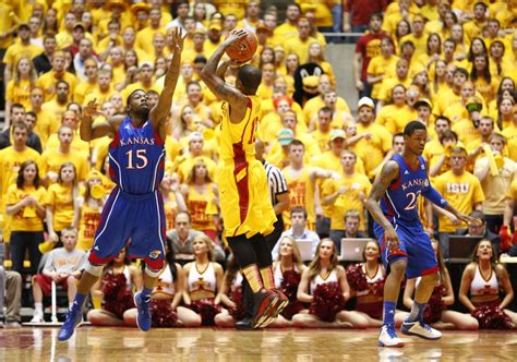 Feb 3, 2023 · Kansas leads the overall series with Iowa State 189-66, including a 29-22 record in Hilton Coliseum in Ames. The Jayhawks have won three in a row and five of eight in Hilton. KU last lost a game ... . 