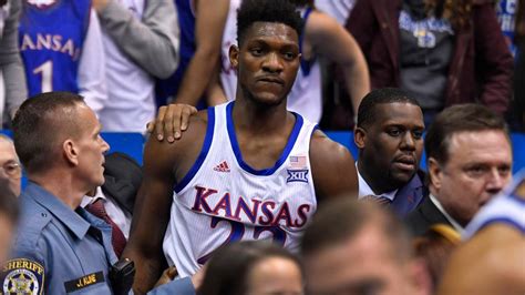 A fight involving several players from the University of Kansas and Kansas State University men&#39;s basketball teams took place at the end of a game on Tuesday, Jan. 21, 2019 at Allen Fieldhouse .... 