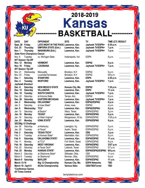 Ku men's basketball exhibition schedule. Things To Know About Ku men's basketball exhibition schedule. 