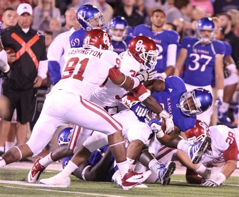 112 WEEKS IN AP POLL. 64th of 131. 0 WEEKS AT AP NO. 1. 44th of 131. Winsipedia - Database and infographics of Oklahoma Sooners vs. Kansas Jayhawks football series history and all-time records, national championships, conference championships, bowl games, wins, bowl record, All-Americans, Heisman winners, and NFL Draft picks.