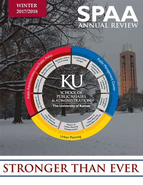 Over 70 years of Preparing Exceptional Leaders for Public Service. The KU School of Public Affairs and Administration develops skilled leaders, innovators and problem solvers who are ready to make a difference in their communities by addressing social and economic challenges at all levels of governance.. 