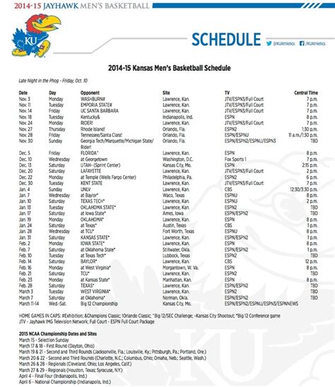 Ku track schedule. Things To Know About Ku track schedule. 