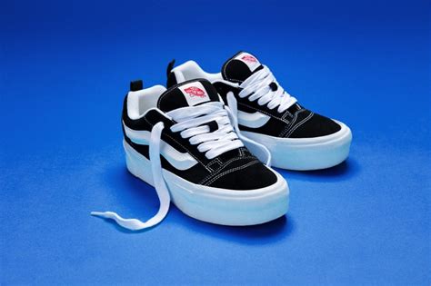 Description and features: The Knu Skool is a reissued model from the 90s, when skate shoes were extra puffy. Made with sturdy suede uppers, this low top silhouette features a big puffy tongue and ankle collar, giving it an exaggerated look that plays off of the original Old Skool.. 