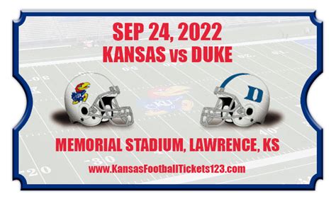 LAWRENCE, Kan. — The Kansas Jayhawks and the Duke Blue Devils are both undefeated with 3-0 records so far this college football season, but that will soon change after the two teams face off at .... 