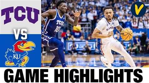 Mon, Feb 20, 2023 · 8 min read. FORT WORTH, Texas — Kansas men's basketball's 2022-23 regular season continued Monday with a Big 12 Conference game on the road against TCU. The No. 4 .... 