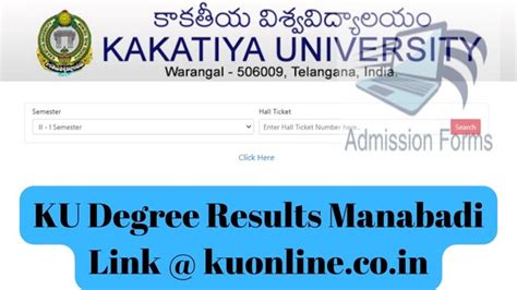 Manabadi /Vidyavision KU online Results 2023. All the KU 1st/3rd/5th/6th Sem result dates & alternative links will be available on the respective website – www.manabdi.co.in & Vidyavision.com. website links are available on the below websites.. 