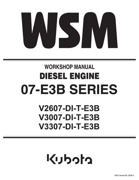 Kubota 07 e3b series diesel engine v2607 v3007 v3307 workshop service repair manual 1. - Manual craftsman front tine tiller model unknown.
