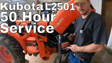 Kubota 50 hour service. This video will help you with the 50 hour maintenance of your Kubota L2501, L3301 or L3901 tractor. In addition to walking you step-by-step through the maintenance tasks, I’ll tell you what problems you might have that your manual doesn’t cover. I’ll also tell you every tool you will need for each task, down to the correct wrench sizes. 