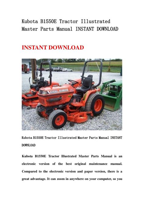 Kubota b1550 e traktor teile handbuch illustrierte liste ipl. - Mercury quicksilver 3000 control box manual.