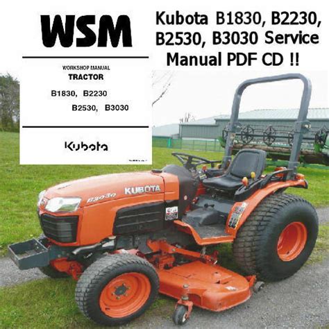 Kubota b1830 b2230 b2530 b3030 reparaturanleitung. - Kubota b7800hsd tractor parts manual guide.