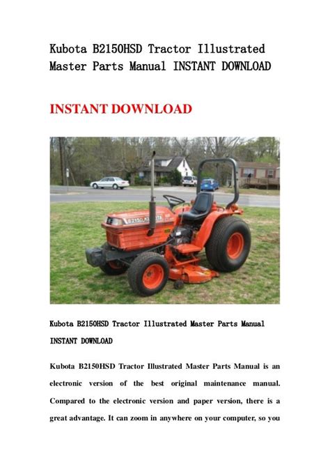 Kubota b2150hsd tractor illustrated master parts manual instant. - Bmw r1100s r 1100 s bike repair service manual.