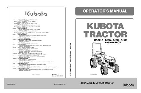 Kubota b2320 b2620 b2920 compact tractor workshop service manual. - Compagnies aériennes d'amérique latine depuis 1919.