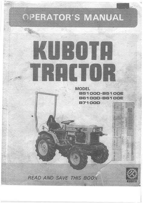 Kubota b5100d b5100e b6100d b6100e b7100d tractor operator manual download. - Fiat ducato 1 9 manuali di riparazione diesel.