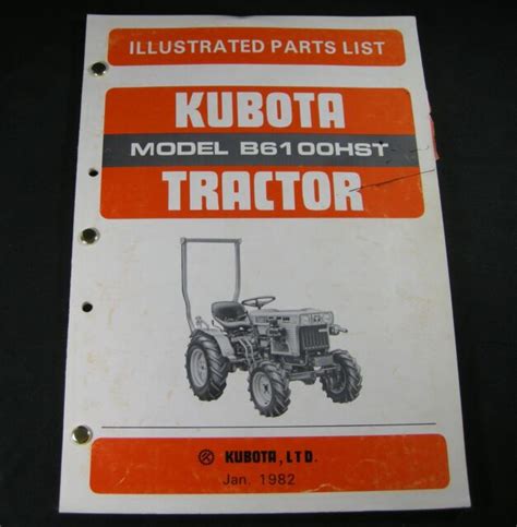 Kubota b6100hst d b6100 hst d tractor illustrated master parts list manual instant download. - Solution manual elementary statistics johnson and kuby.