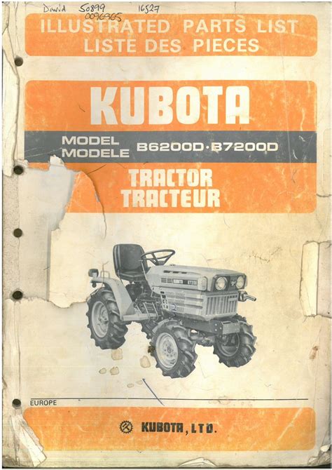 Kubota b6200d b6200 d tractor illustrated master parts list manual instant download. - Preservación de la estructura en sintaxis.