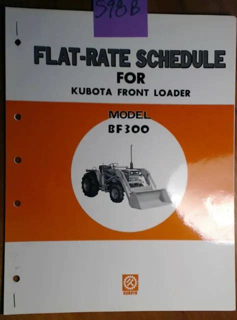 Kubota bf300 tractor loader flat rate schedule manual. - Yamaha wr400 wr400f 2000 2008 reparaturanleitung werkstatt service handbuch.