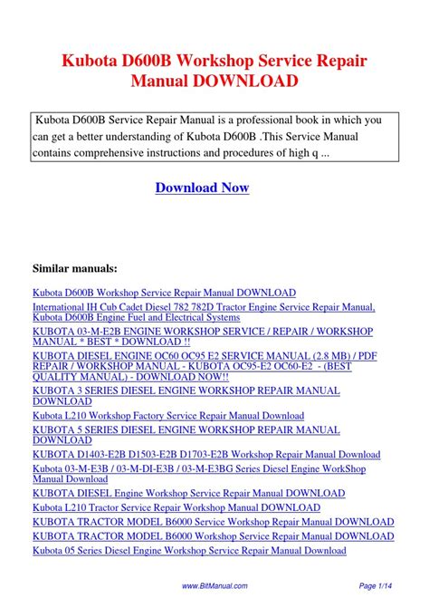 Kubota d600b workshop servcie repair manual download. - Pontiac 2006 pursuit repair manual download free.