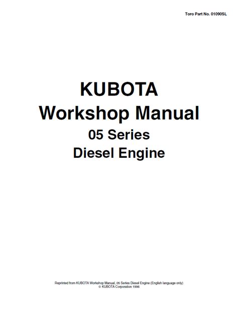 Kubota diesel engines 05 series workshop service manual. - Fox float rl rear shock manual.