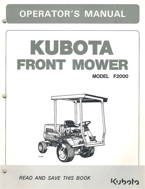 Kubota f2000 front mower operator manual. - Mannen som fløt omkring i söderhavet.