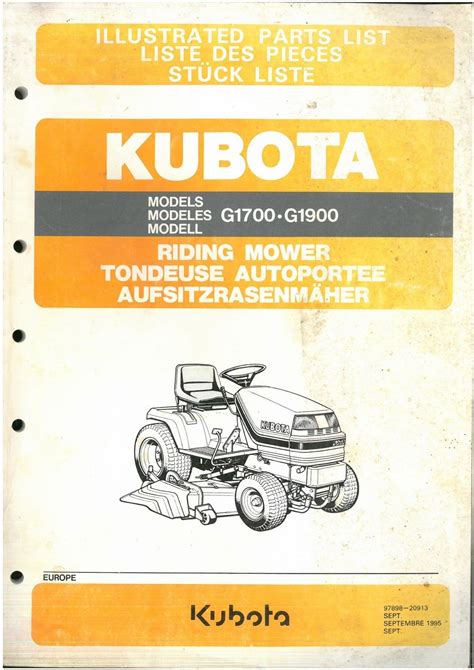 Kubota g1900 rasaerba illustrato manuale elenco delle parti principali. - Der spaziergang von rostock nach syrakus.