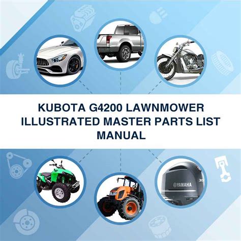 Kubota g4200h lawnmower illustrated master parts manual instant. - Livro das mil e uma noites.