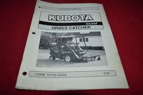 Kubota gc60f grass catcher oem oem owners manual. - Manual hp universal printing pcl 6.