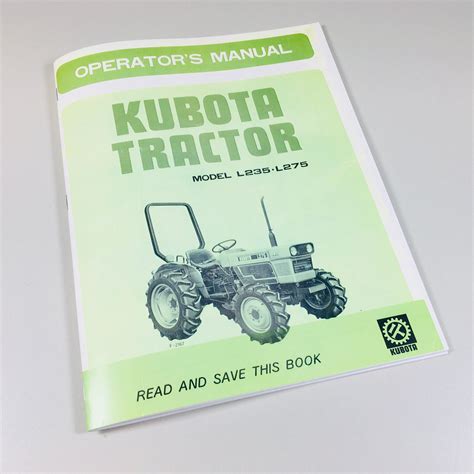 Kubota l235 l275 tractor operators manual. - A guide to the identification of prey remains in otter spraints mammal society occasional publications.