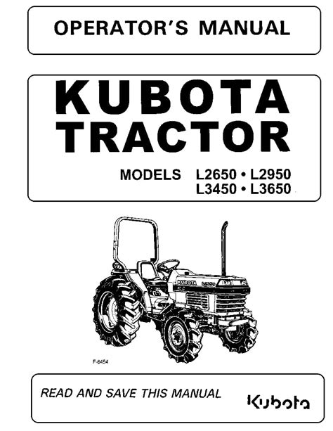 Kubota l2650 l2950 l3450 l3650 tractor operator maintenance manual owners manual high quality manual download. - Biografía del maestro francisco sánchez, el brocense.