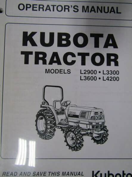 Kubota l2900 l3300 l3600 l4200 tractor operator manual. - Solution manual introductory probability paul meyer.