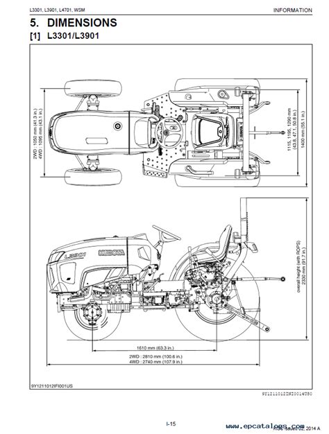 Kubota l3301 parts diagram. Kubota L3301 parts. The Kubota L3301 is a standard L series compact utility tractor, first produced in about 2014. It has a 1.8 litre, 3 cylinder diesel engine, with a power output of about 31/33 hp, and a PTO of approx 26/28 hp. It has a fuel capacity of 11 gallons. It has hydrostatic transmission, power steering and a wet disc braking sysytem. 