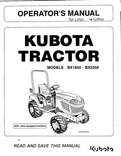 Kubota model bx1500 tractos workshop service repair manual. - La mansio n del pa jaro serpiente.