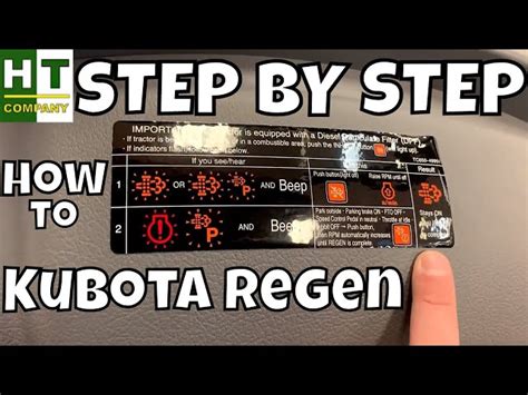 Kubota regeneration procedure. The B3350 has a couple of different things in the regen procedure. I have the OM and the WSM for the 2650 and it includes the regen procedures for the 3350, but I don't have any practical experience. If you look in your owner's manual on p16 it says when the regeneration interval is less than 4 hrs a parked regen will be required. 