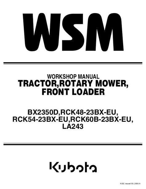Kubota rotary mower rck54 23bx eu repair service manual. - The wpa guide to 1930s oklahoma.