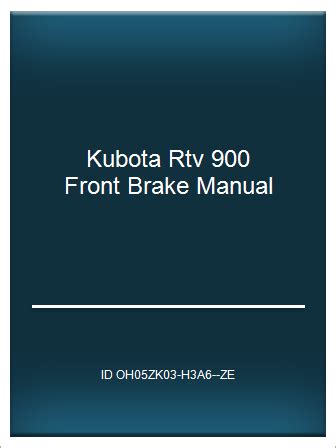 Kubota rtv 900 front brake manual. - A priori information und minimax-schätzung im linearen regressionsmodell.