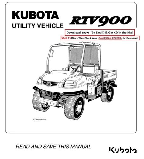 Kubota rtv900 utility vehicle workshop service repair manual. - Case 580 super n users manual.