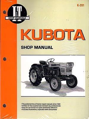 Kubota shop manual k 201 models l175 l210 l225 l225dt l260 i and t shop serv. - John deere 310b backhoe service manual.