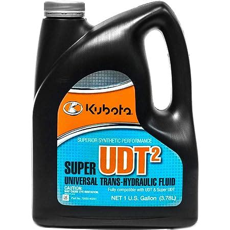 Kubota Super UDT2 Universal Trans-Hydraulic Fluid Information. Kubota Super UDT 2 is a multi-purpose all-weather hydraulic fluid.This product is specifically recommended for use in the Kubota hydraulic, final drive, transmission, differential, and wet brake systems. Kubota ® Super UDT 2 provides the following benefits to Kubota equipment: 