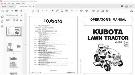 Kubota t1880 t2080 t2380 tractor operator manual. - Quiet power 3 ge dishwasher manual.